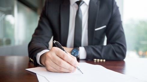 Cropped View Business Leader Making Notes