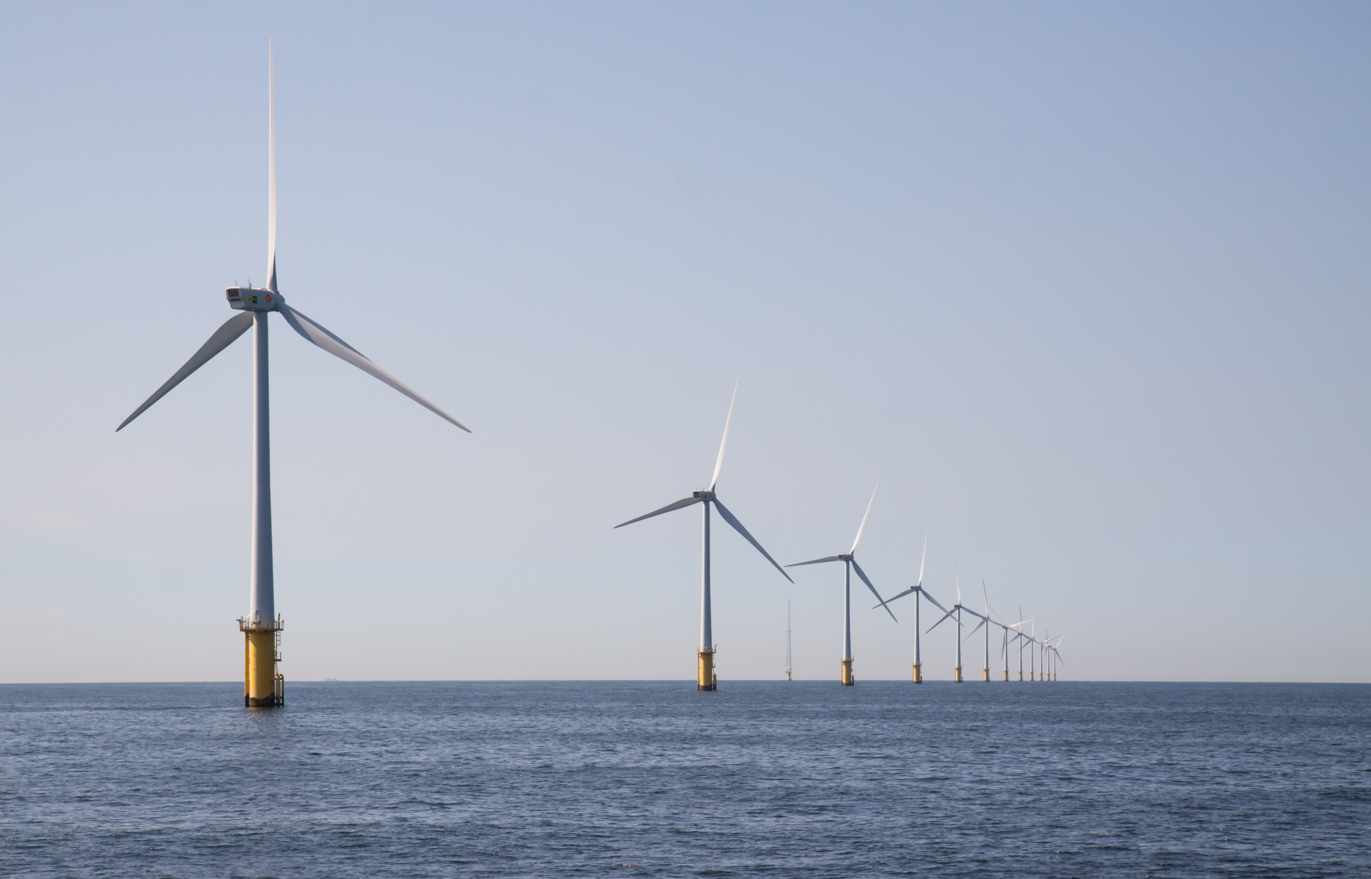 Offshore Wind Farm Near Ijmuiden Netherlands
